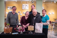 Bill Weber celebrates his 100th birthday with close family and friends at the CU Natural History Museum. (Photo by Glenn Asakawa/University of Colorado)
