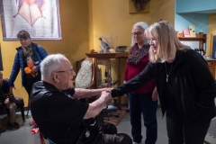 Bill Weber celebrates his 100th birthday with close family and friends at the CU Natural History Museum. (Photo by Glenn Asakawa/University of Colorado)