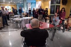 Bill Weber celebrates his 100th birthday with close family and friends at the CU Natural History Museum. (Photo by Glenn Asakawa/University of Colorado)